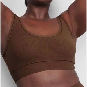 BNWOT Women SKIMS Summer Mesh Scoop Bralette in Cocoa Size Medium